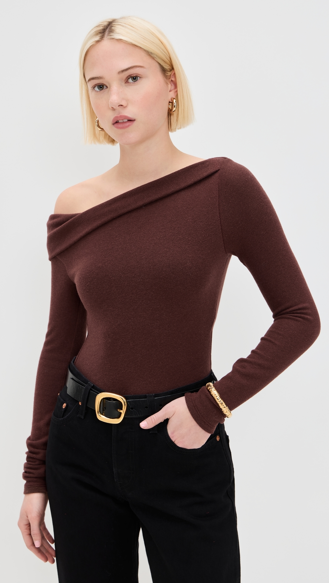Elio Knit Top Mahogany