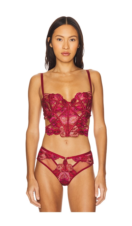 Thistle and Spire Eye Candy Bustier in Burgundy. -  XS also in L, M, S, XL/1X