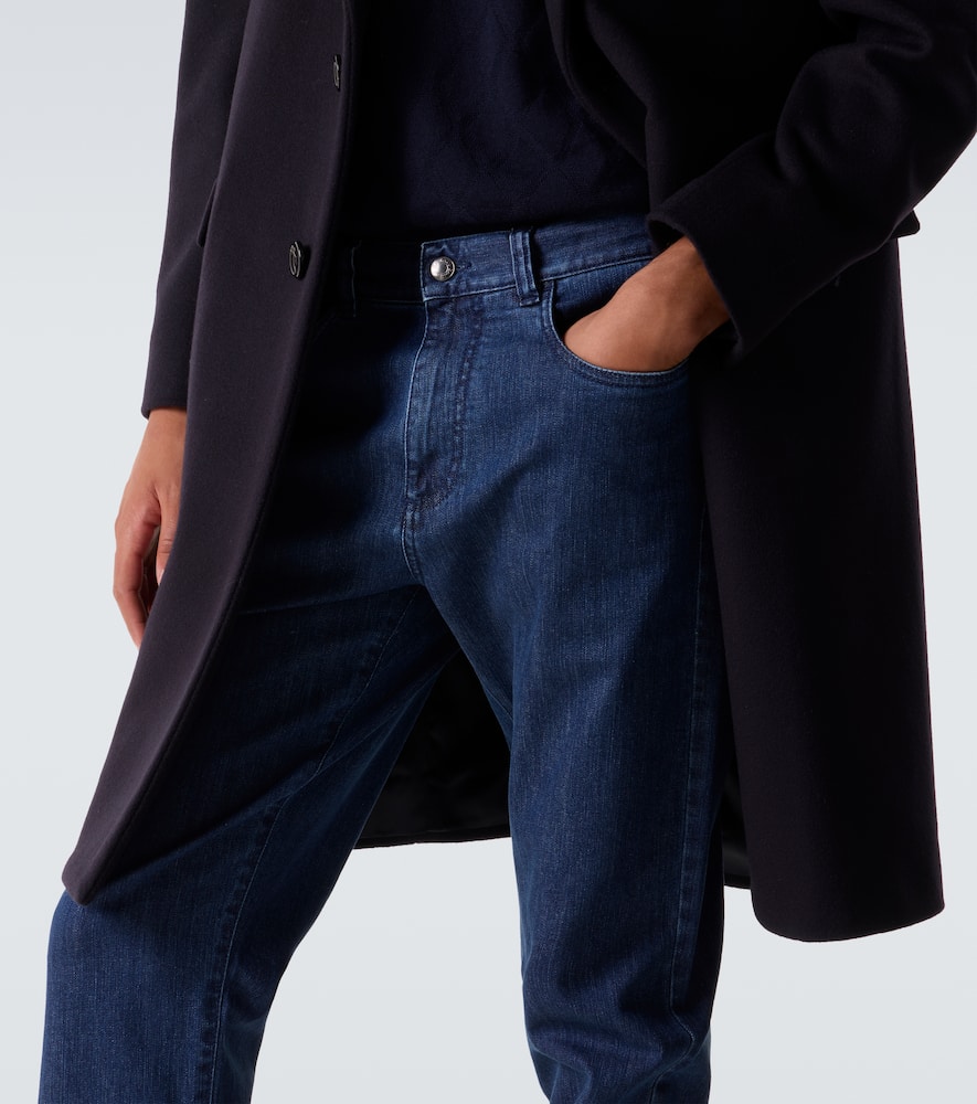 Mid-rise slim jeans