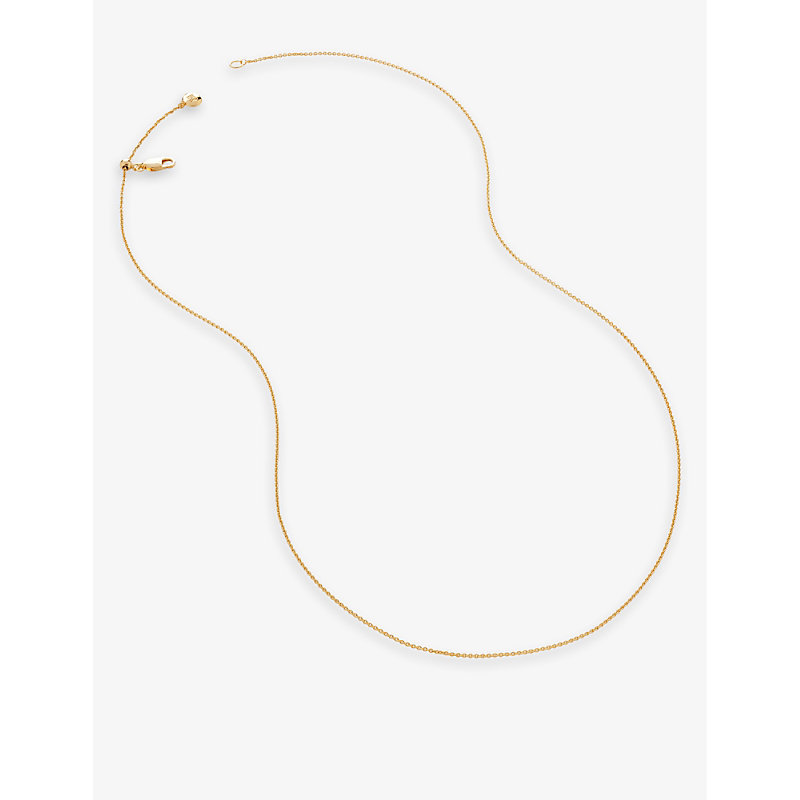 Womens Yellow Gold Fine 18ct Yellow Gold-plated Vermeil Sterling-silver Chain Necklace 