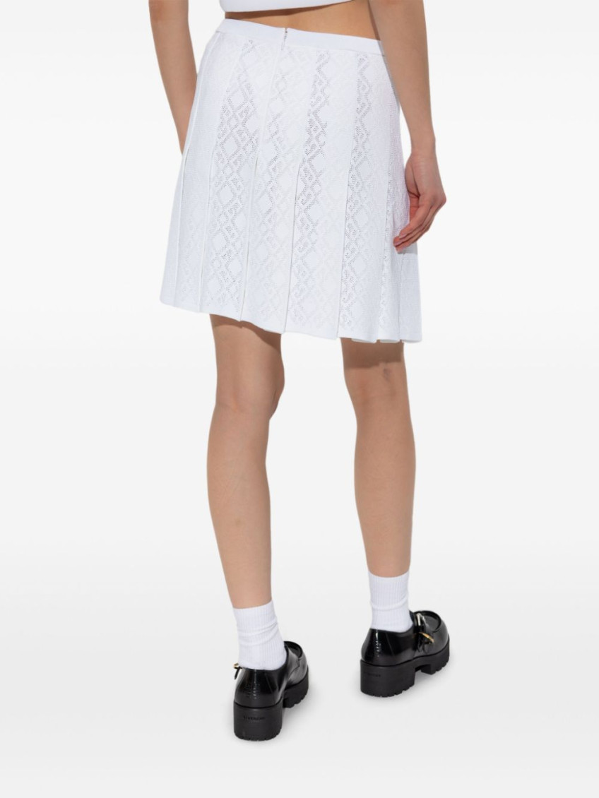 Pleated Monogram Skirt