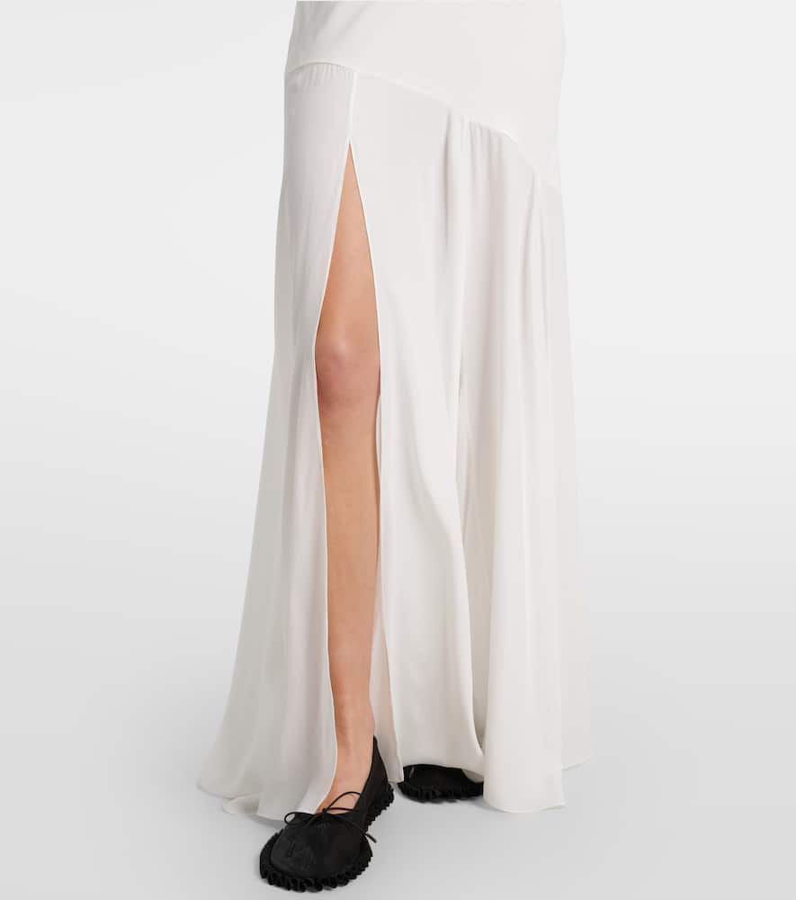 Bow-detail open-back gown