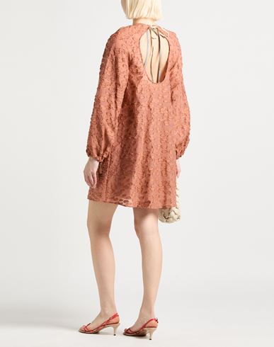 Chocolat Woman Mini dress Salmon pink Size 0 Cotton, Polyamide, Acrylic