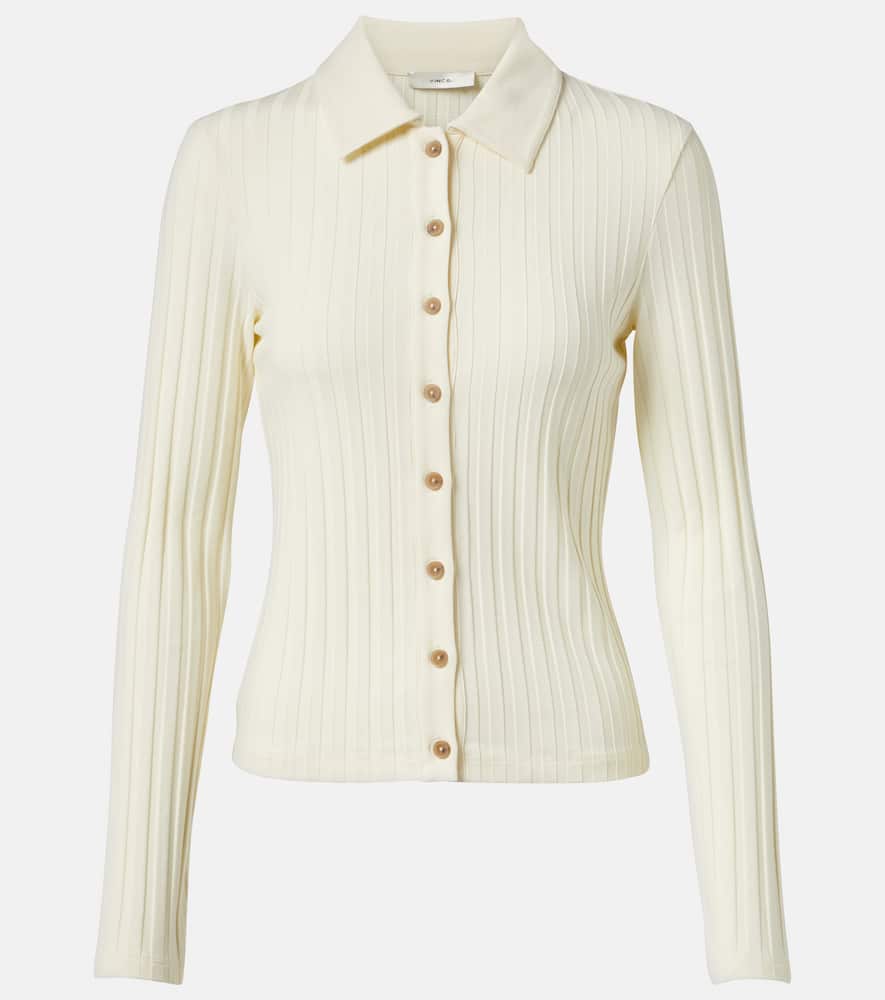 Ribbed-knit cardigan