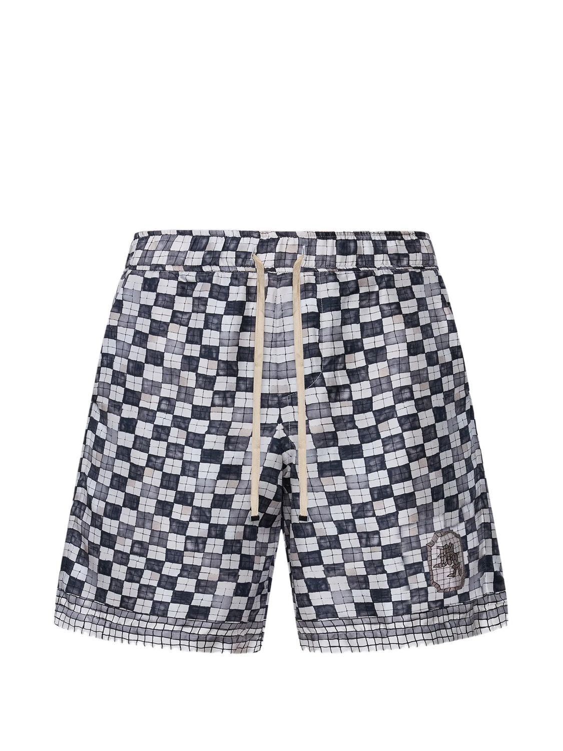 Men's Checkered Mini Shorts