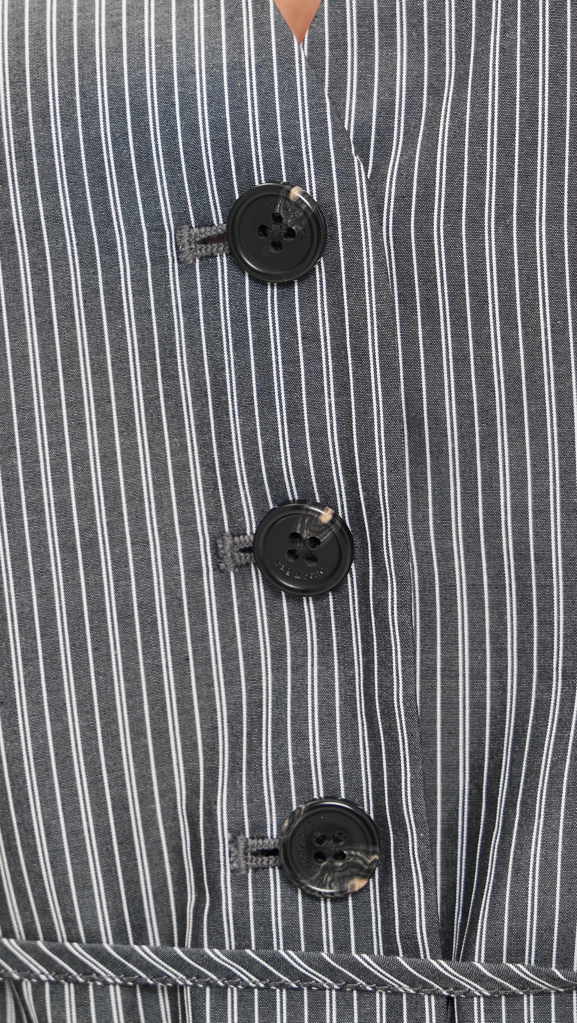 Paulette Stripe Poplin Vest Salst