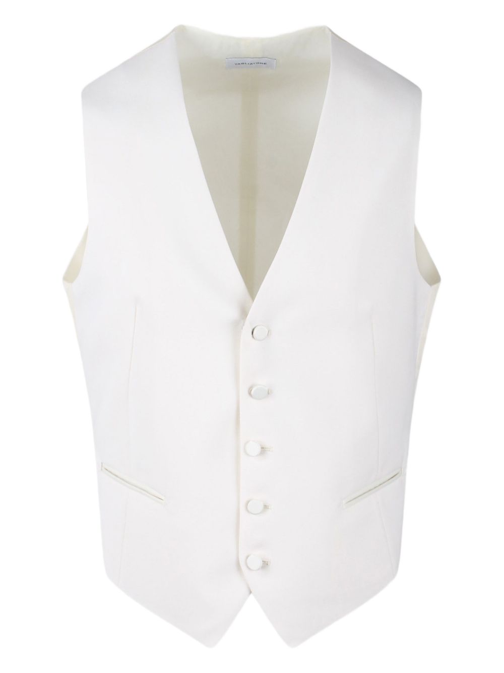 Tagliatore virgin wool waistcoat - White