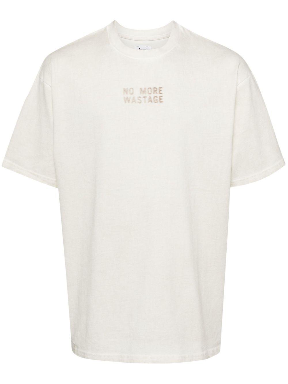 Slogan print T-shirt - Neutrals