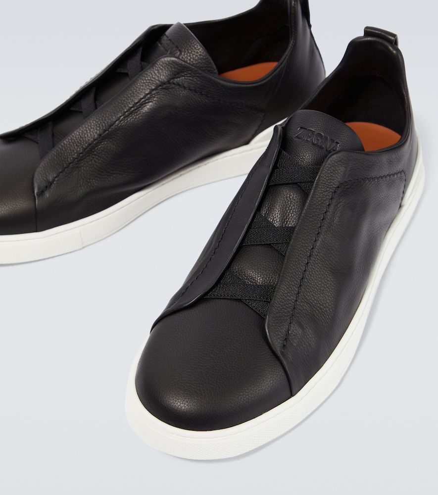 Triple Stitch leather sneakers