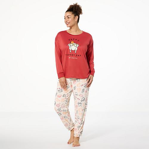 FRIENDSGIVING 2pc Knit PJ Set - Orange