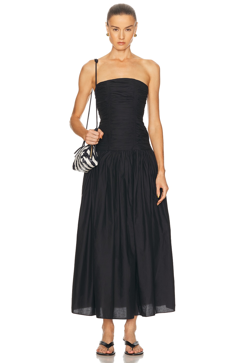 Matteau Strapless Drop Waist Dress in Black - Black.  2 also in