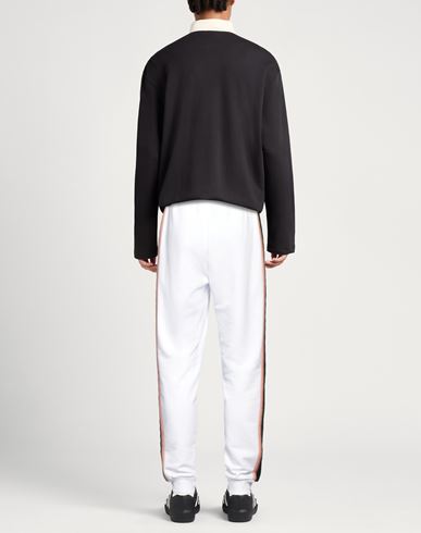 Fila Man Pants White Size M Cotton, Polyester