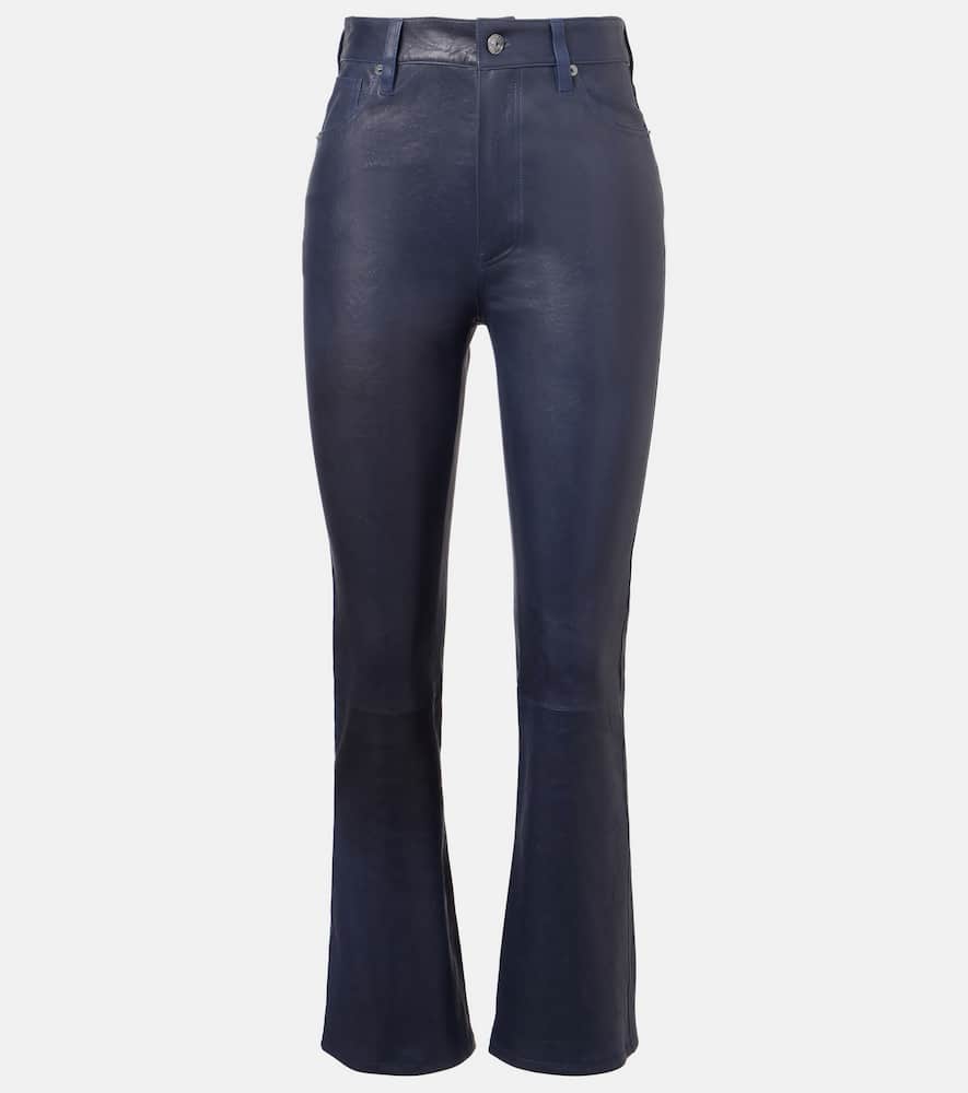 Reboot Crop leather bootcut pants