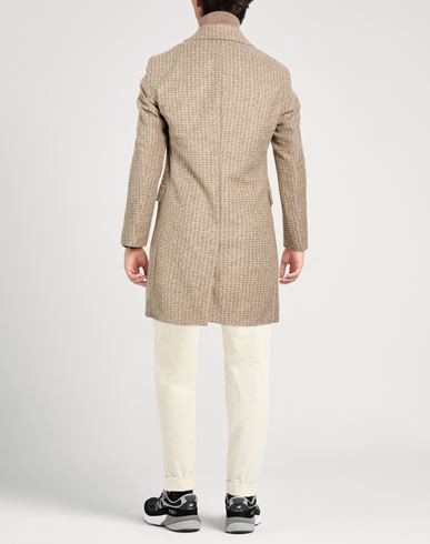 Man Coat Beige Size 36 Polyester, Polyacrylic, Virgin Wool