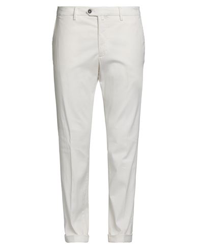 Man Pants White Size 40 Lyocell, Cotton, Elastane