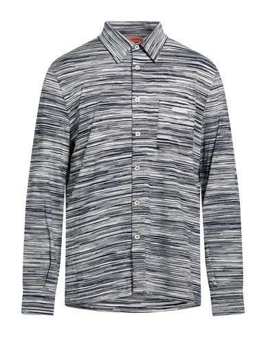 Man Shirt Navy Size L Cotton