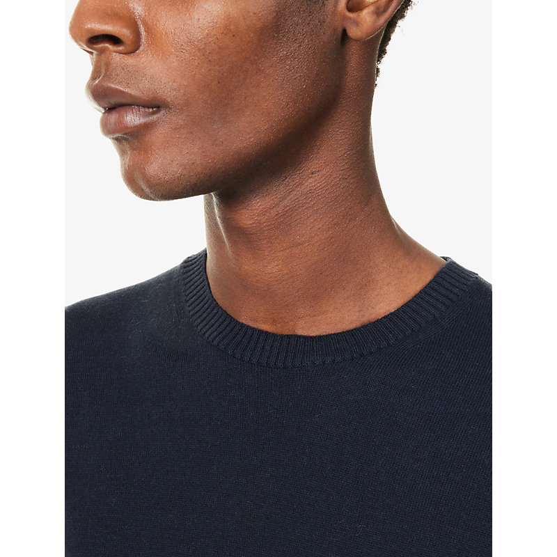 Mens Valter Crew-Neck Cotton and Cashmere-Blend Jumper