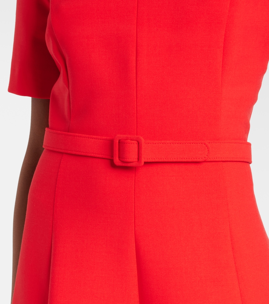 Wool-blend midi dress