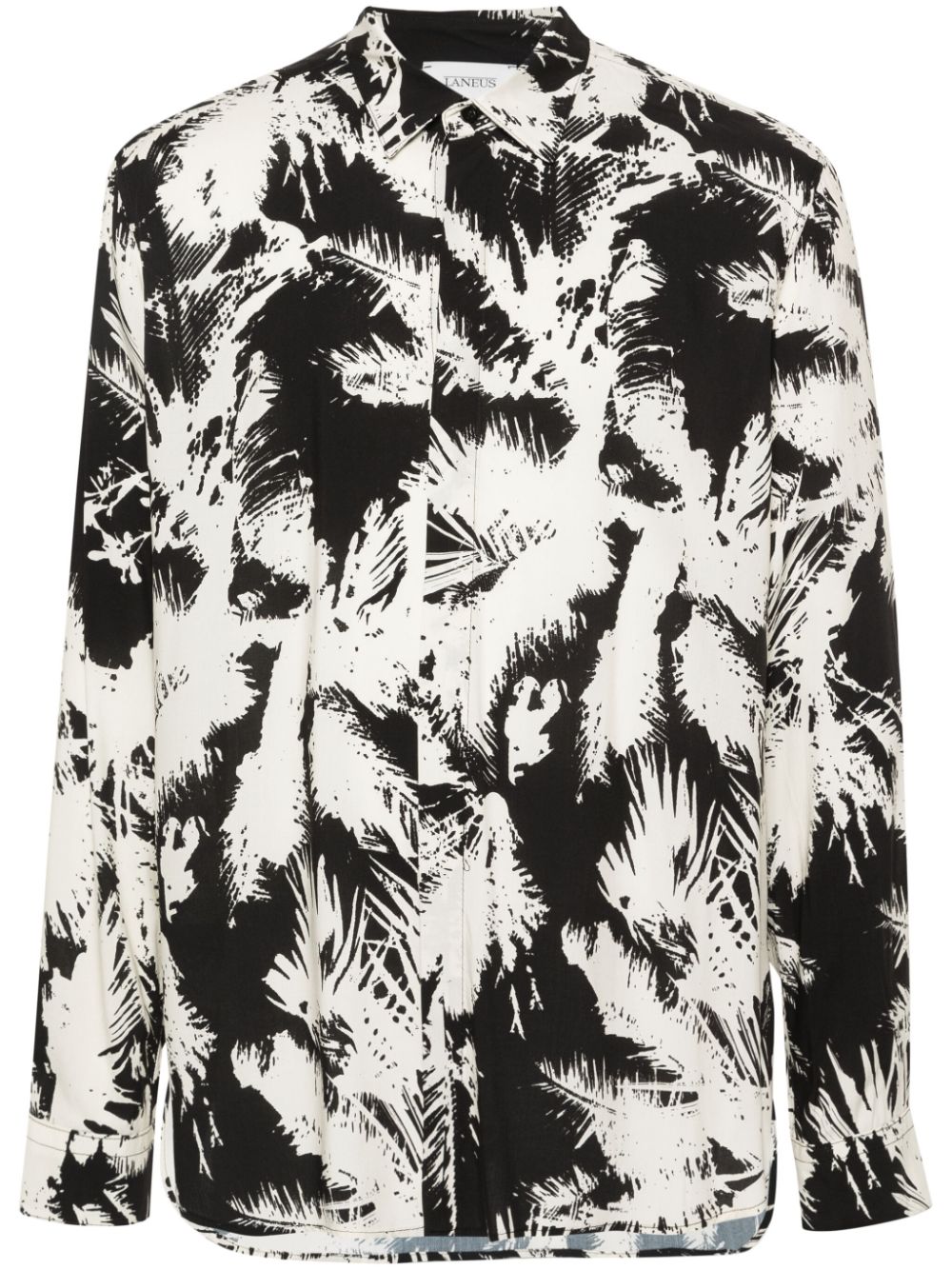 Abstract-print shirt - Neutrals