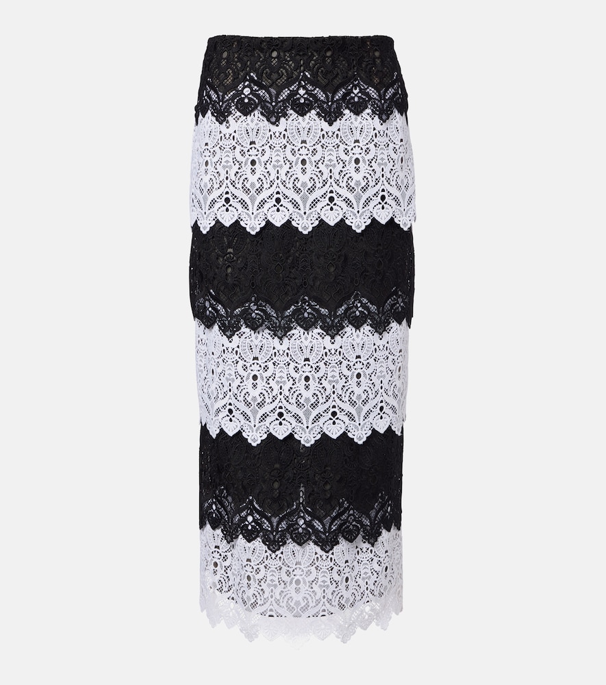 Lace midi skirt