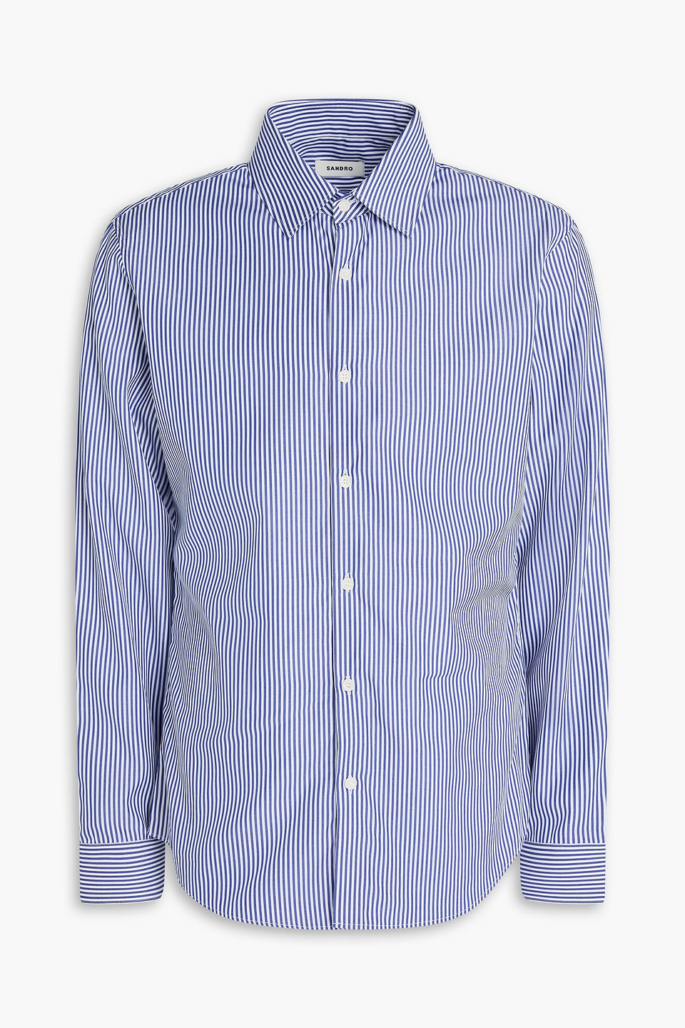 Striped cotton-poplin shirt - Blue - XS