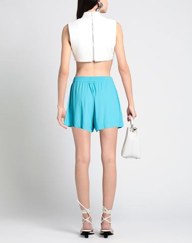Woman Shorts & Bermuda Shorts Turquoise Size L Polyamide, Elastane