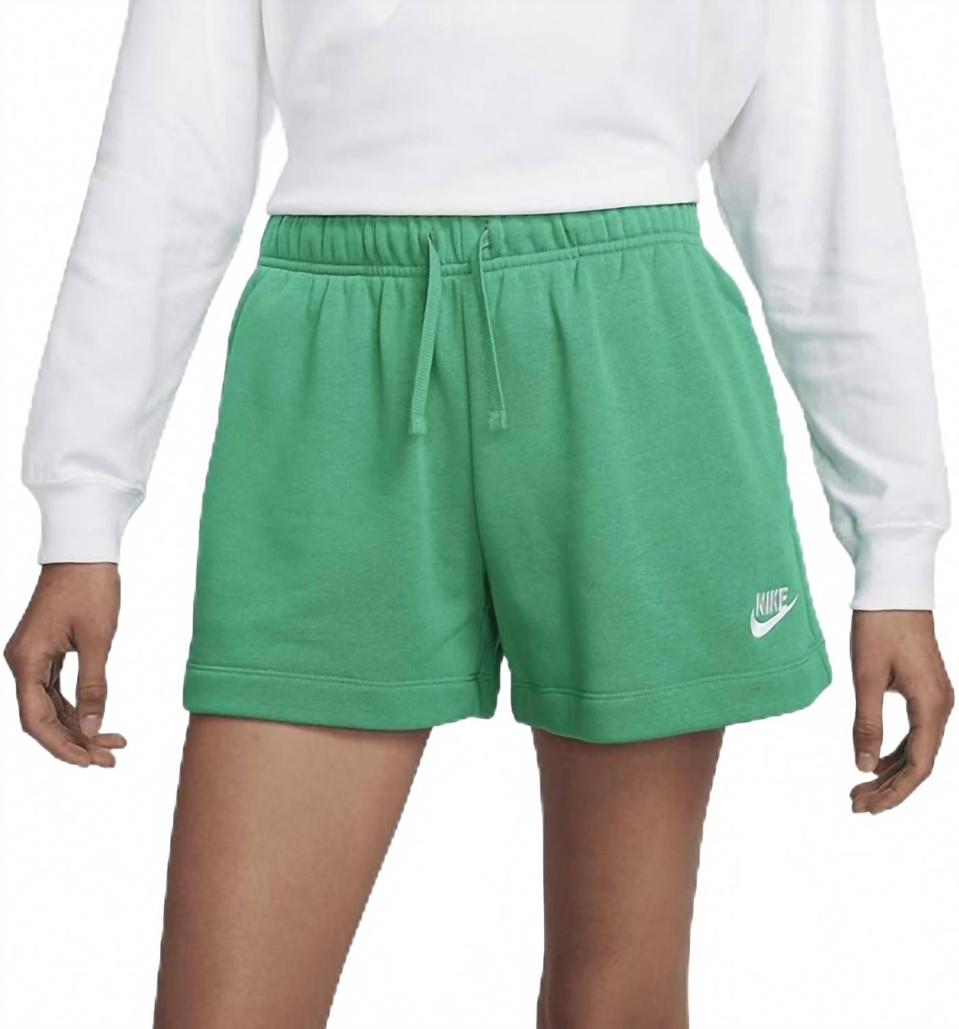 Women's Club Fleece Mid Rise Shorts In Green