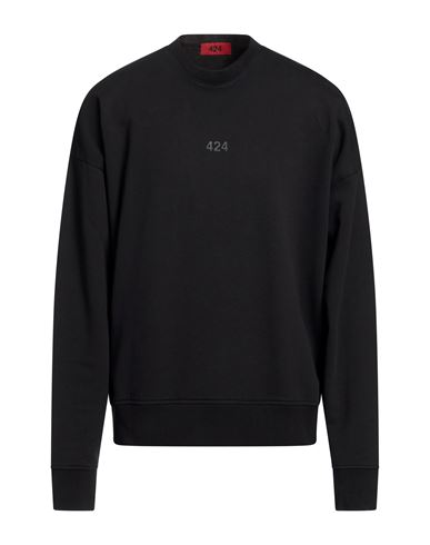 Man Sweatshirt Black Size L Cotton