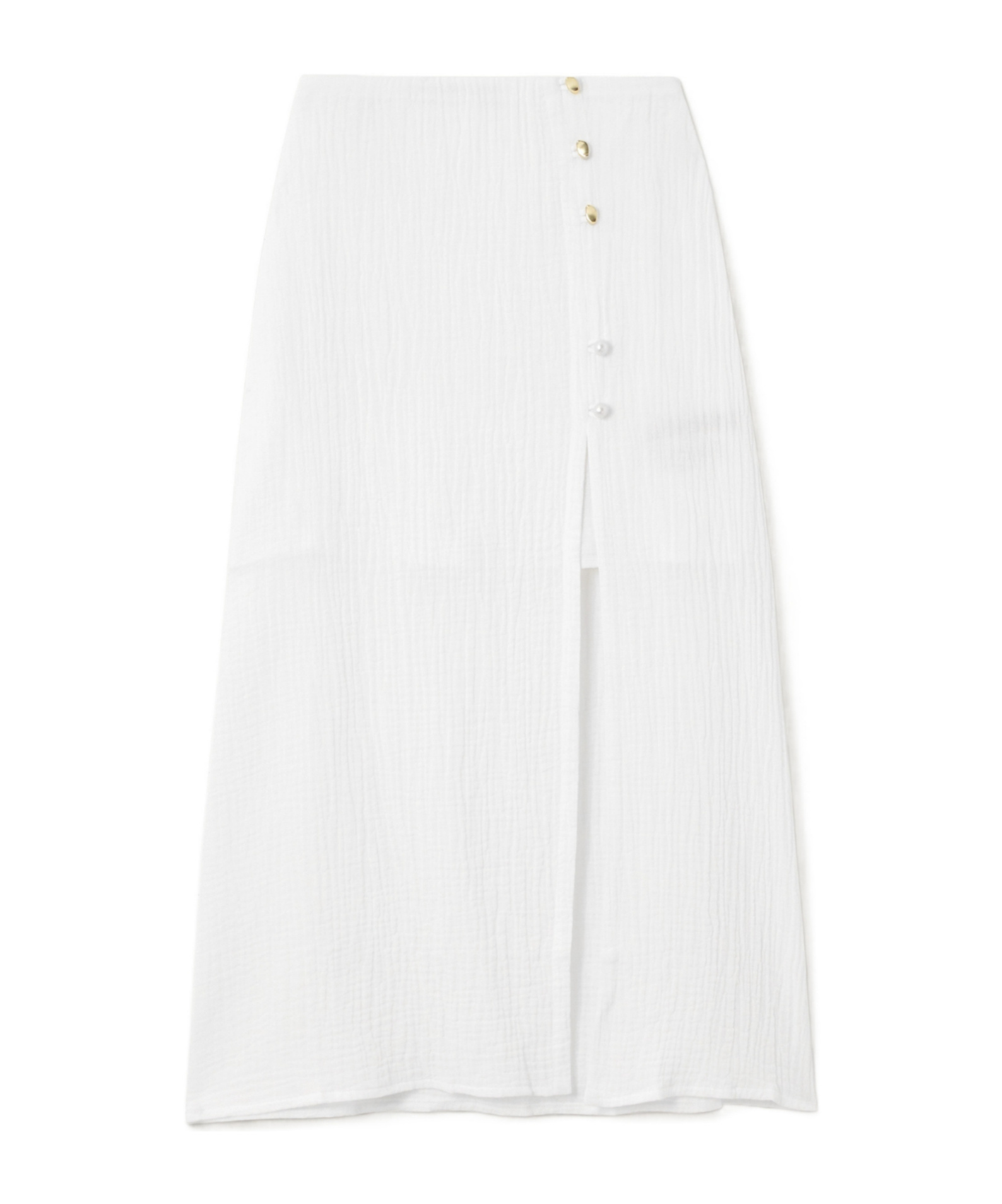 Midi Skirt Embellished with Faux Pearls