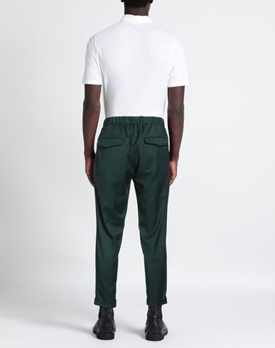 Man Pants Dark green Size 28 Polyester, Viscose, Elastane