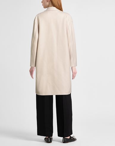 Woman Coat Beige Size 2 Virgin Wool
