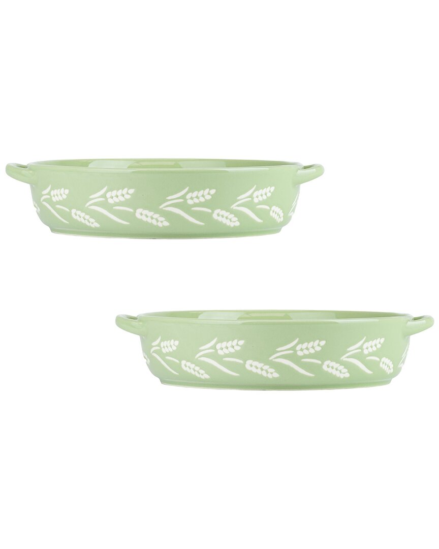 Set of 2 Harvest Wheat Round Baking Dishes