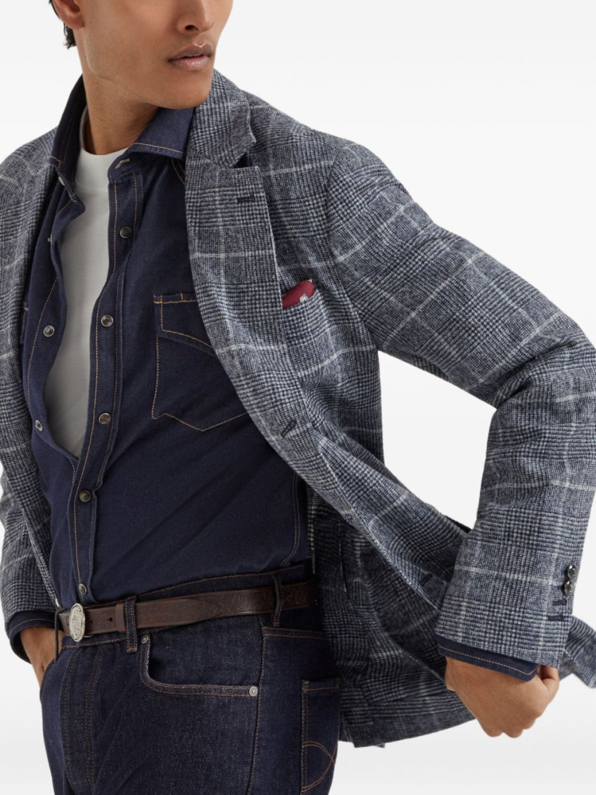 Single-breasted blazer - Blue