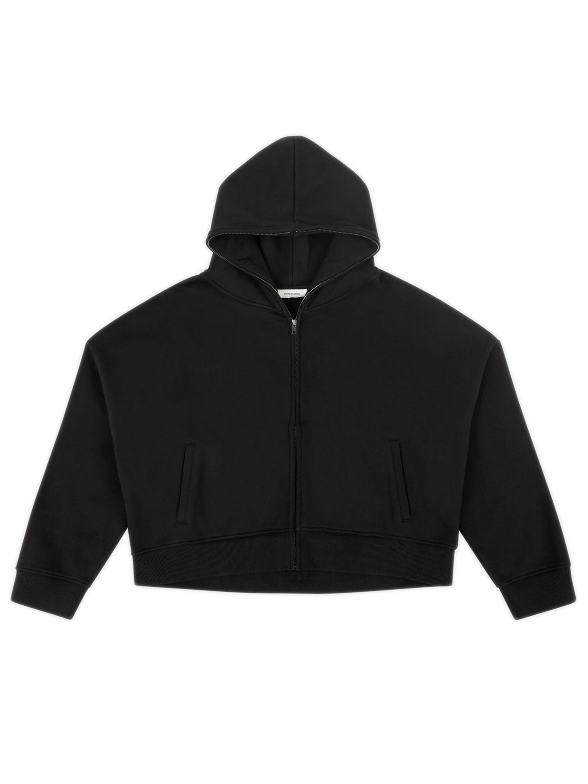 Zip-Up Hooded Sweatshirt with Front Pockets