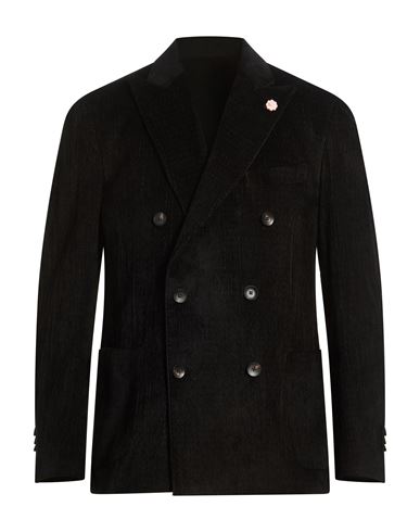 Man Blazer Black Size 40 Viscose, Cotton, Elastane