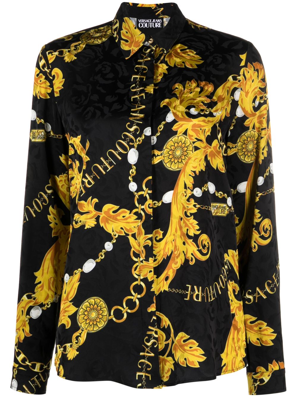 Logo Couture print blouse - Black