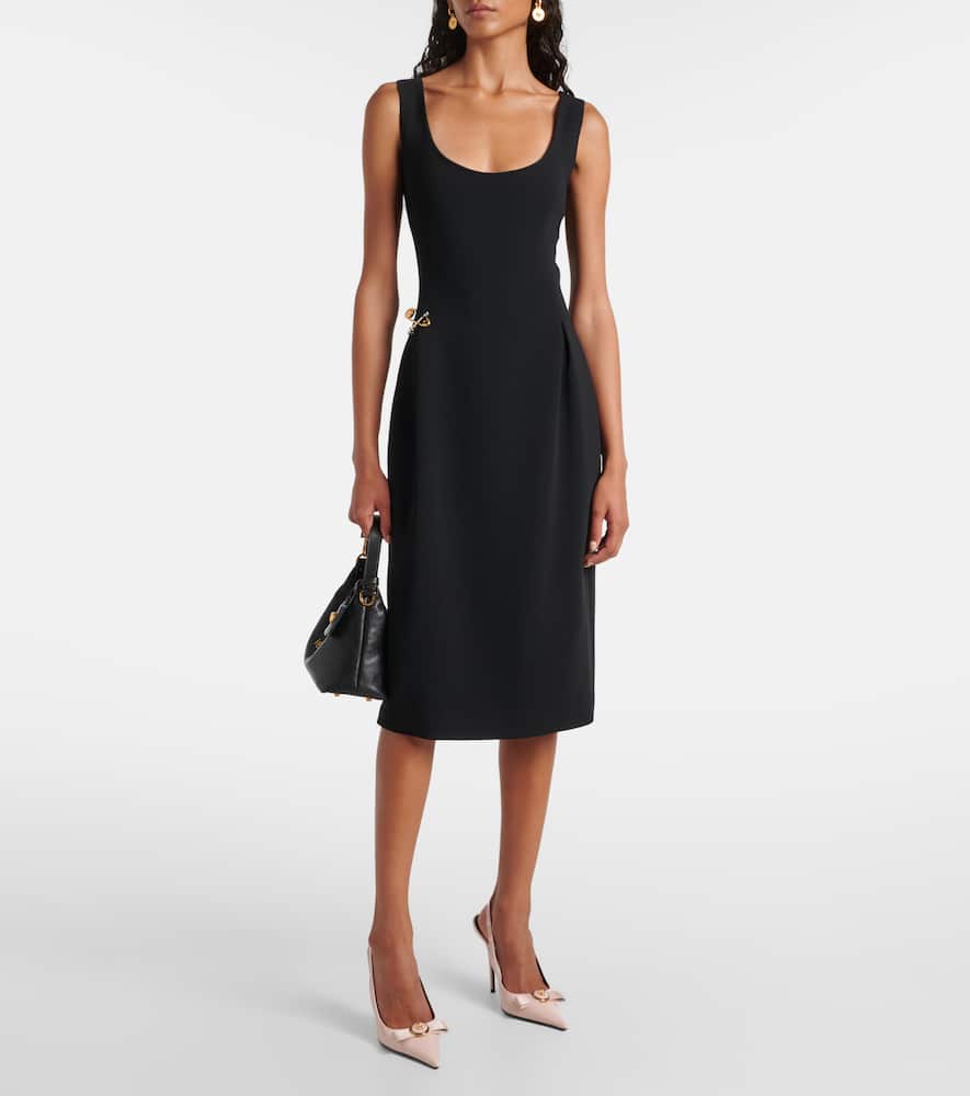 Safety Pin cady midi dress