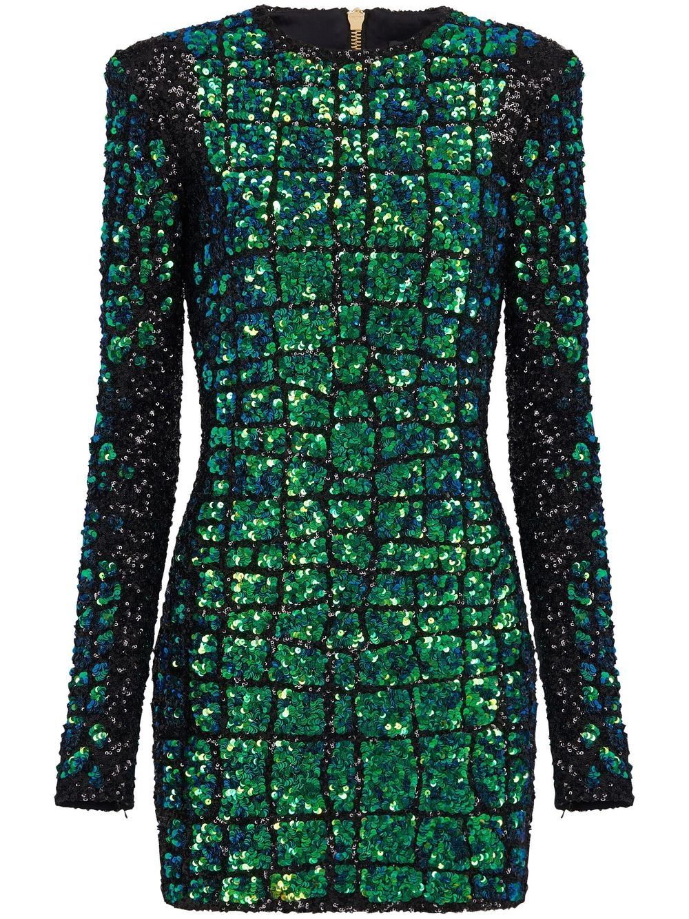 Sequin-embellished mini dress - Green
