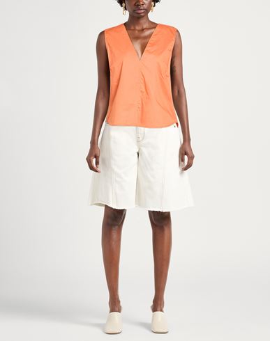 Woman Top Orange Size 8 Cotton