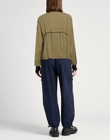 Woman Jacket Military green Size 10 Polyamide, Elastane, Cotton, Polyester