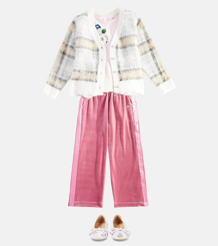 Monnalisa Plaid cardigan