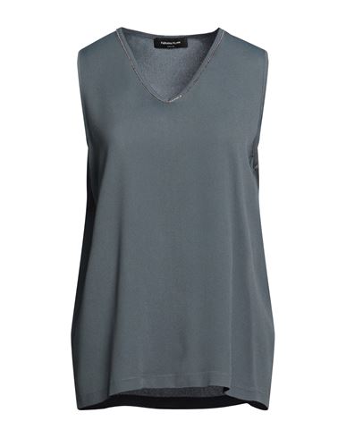 Woman Top Charcoal Size 8 Viscose, Elastane, Brass