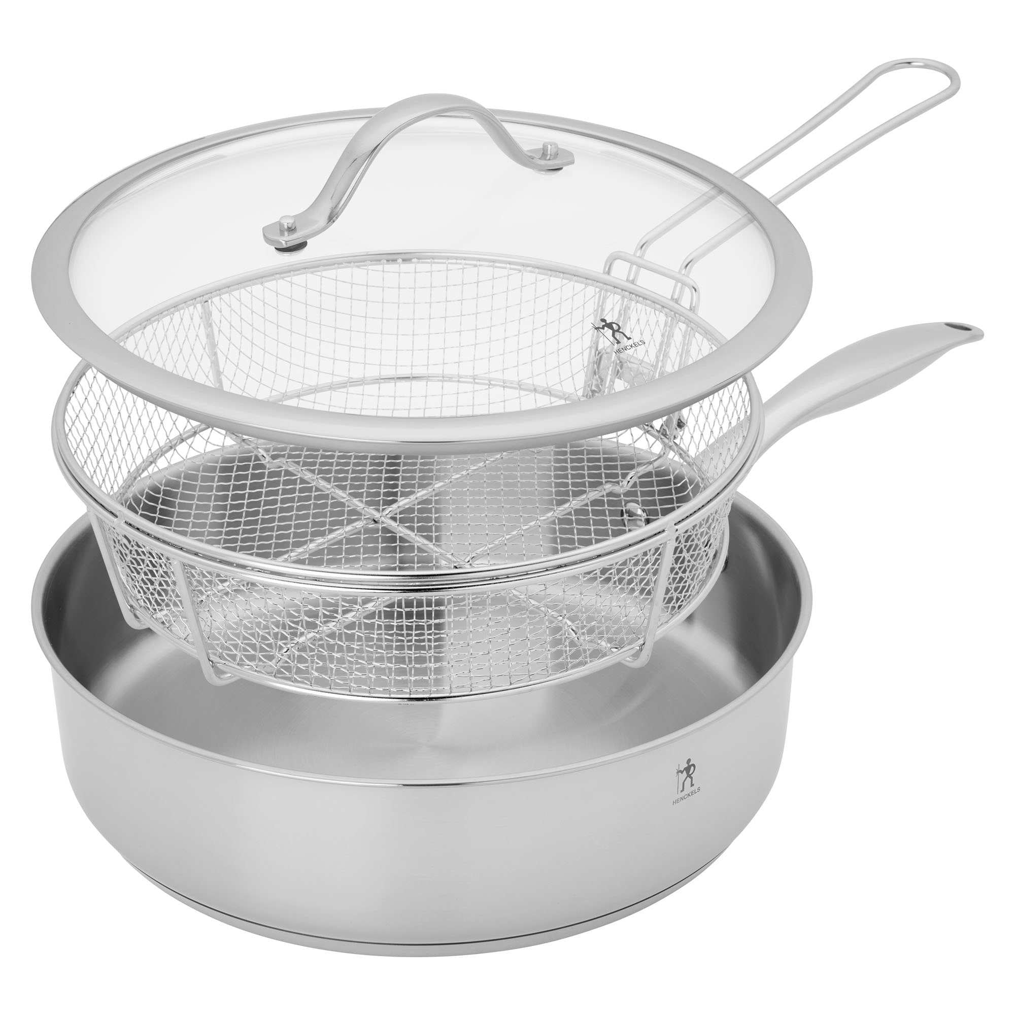 Aragon 5-qt Stainless Steel Saute Pan with Lid & Fryer Basket