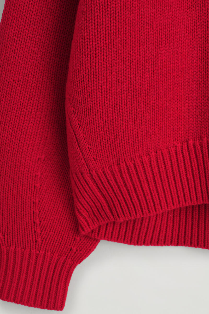 Rounded Wool Crew-Neck Sweater