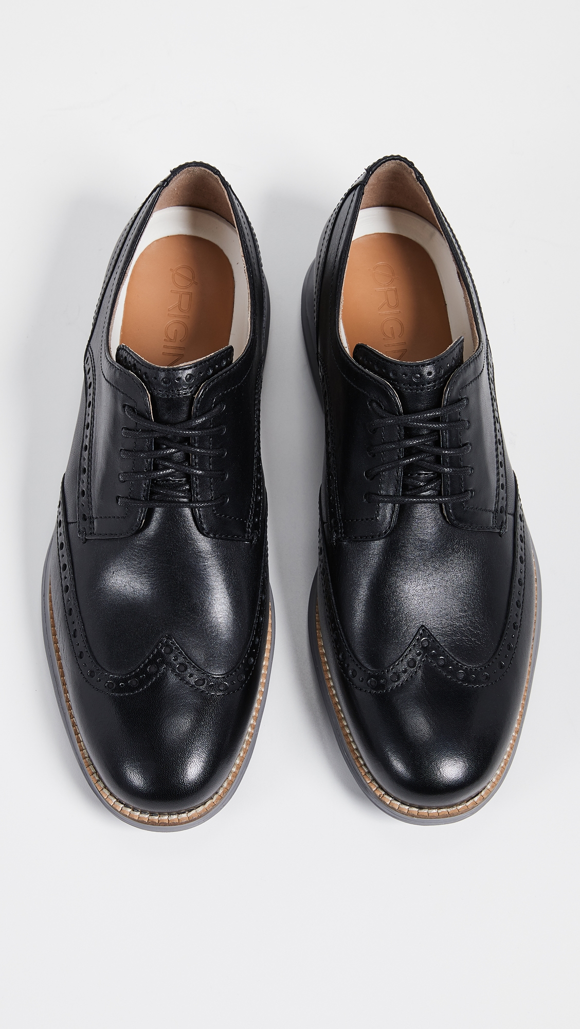 Original Grand Short Wingtip Oxford Black/Ironstone