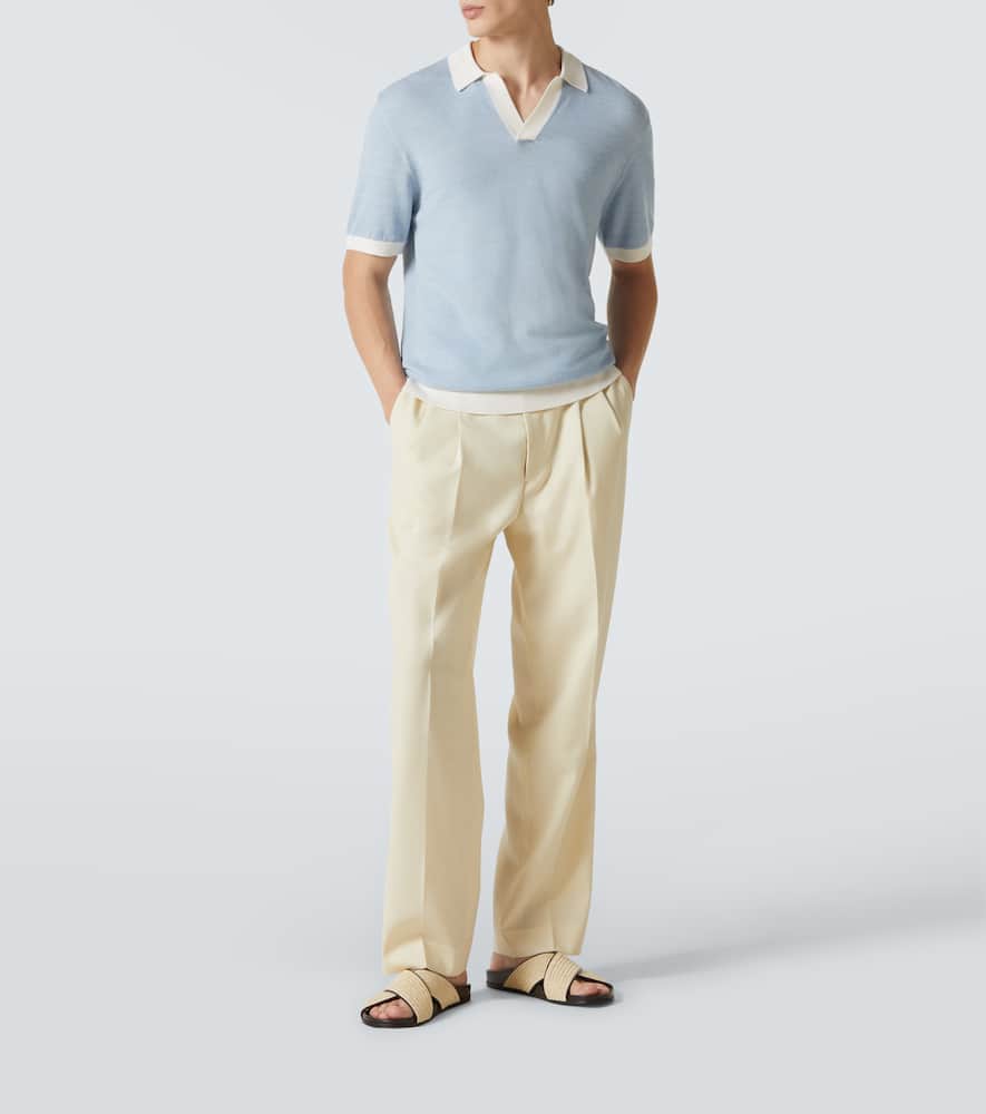 Horton wool and cotton polo shirt