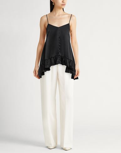Woman Top Black Size 6 Acetate, Silk