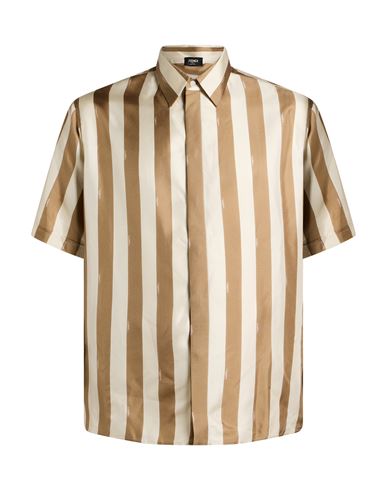Man Shirt Beige Size 15 ¾ Silk