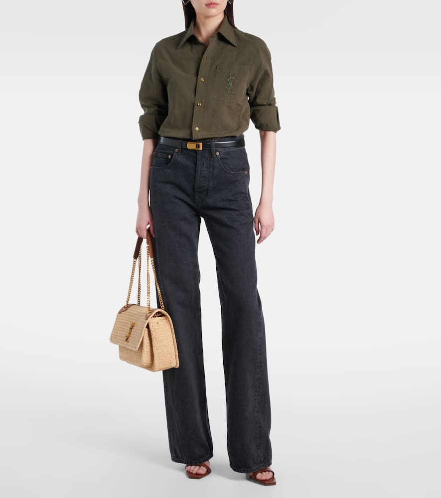 Saint Laurent Niki Medium raffia shoulder bag