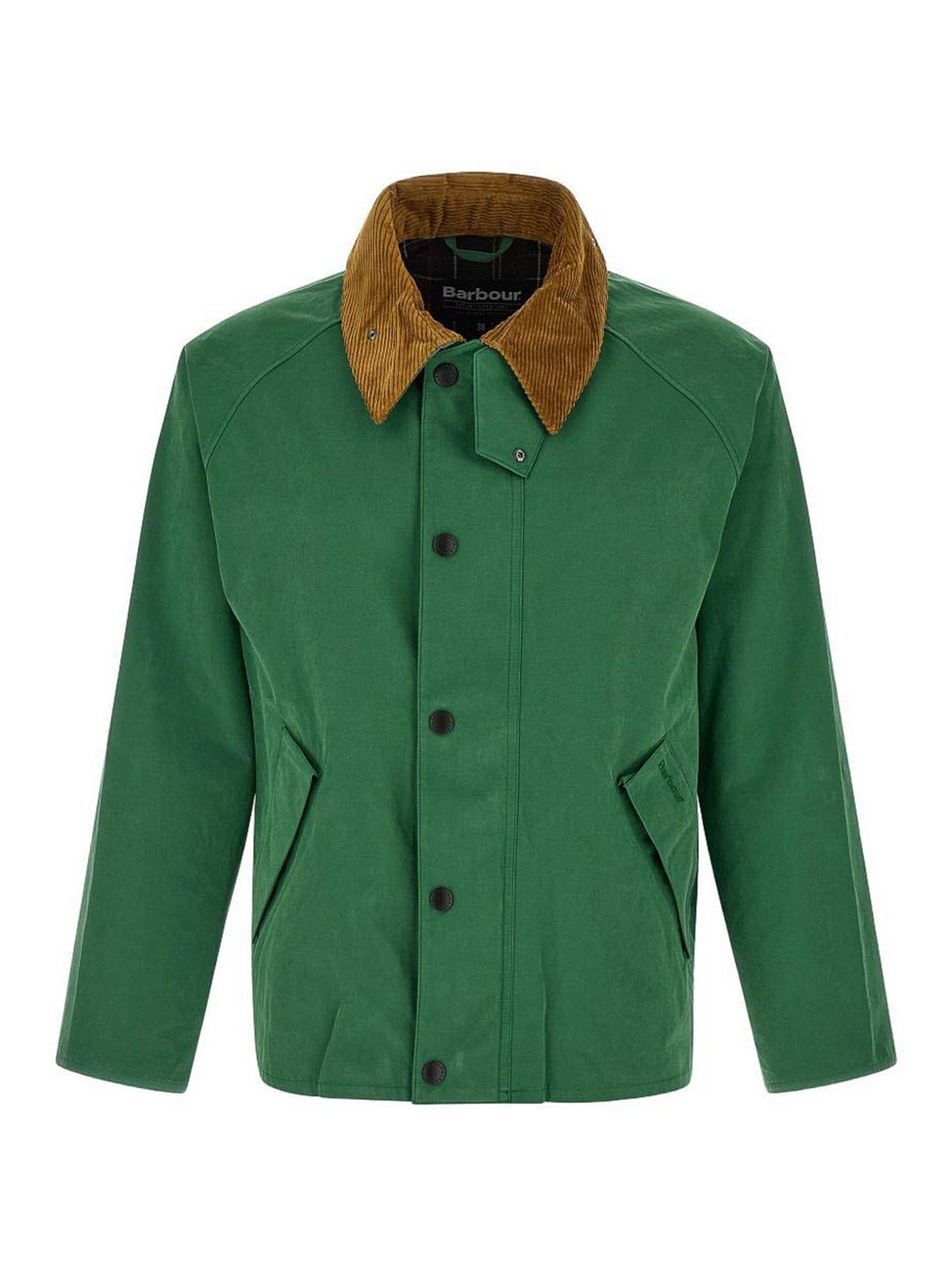 Transporter Jacket In Green Corduroy Collar